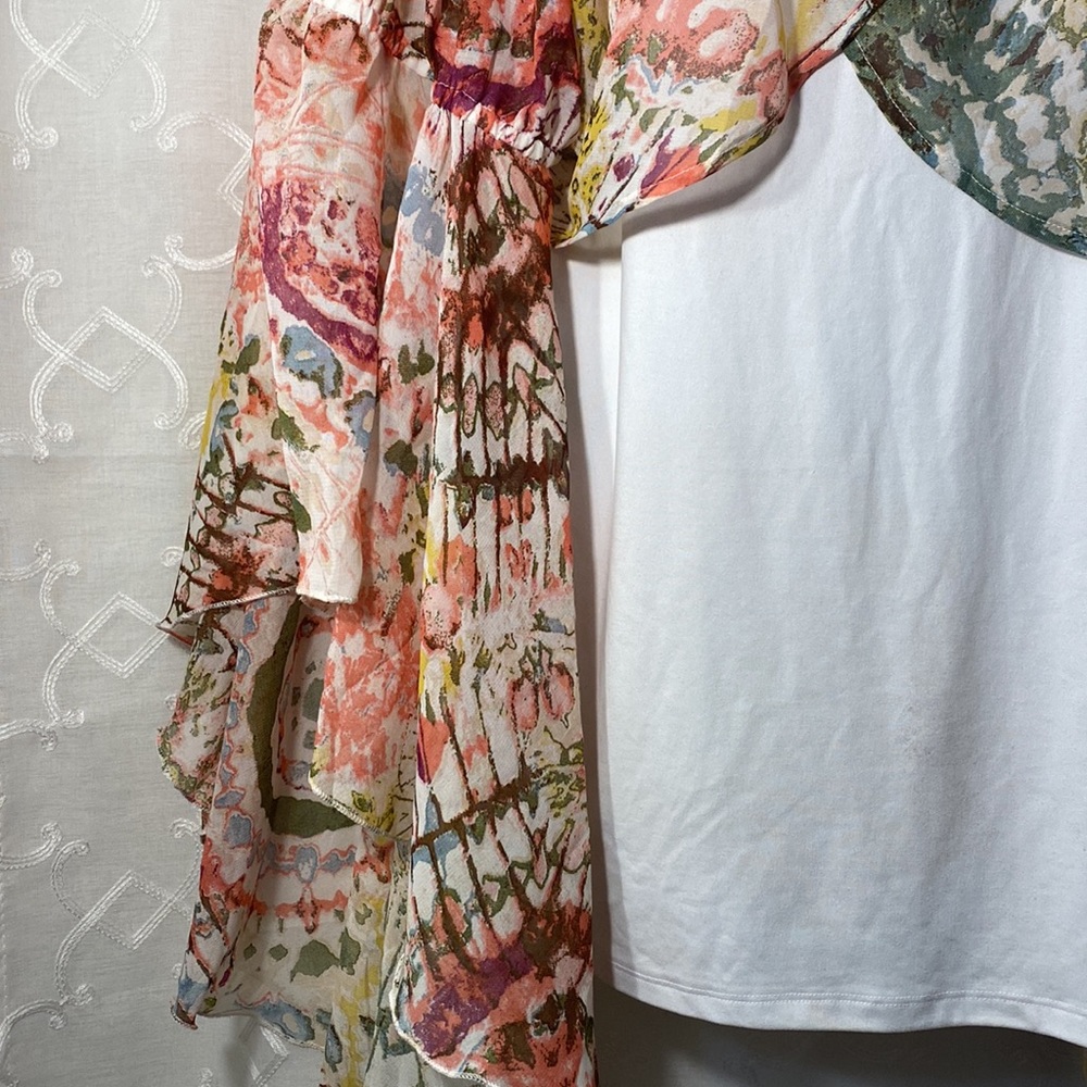 Festival Style Crop Blouse with Bell Sleeves - Picture 5 of 9